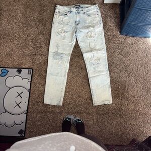 Aeropostale Light Wash Distressed Jeans Size 34/32